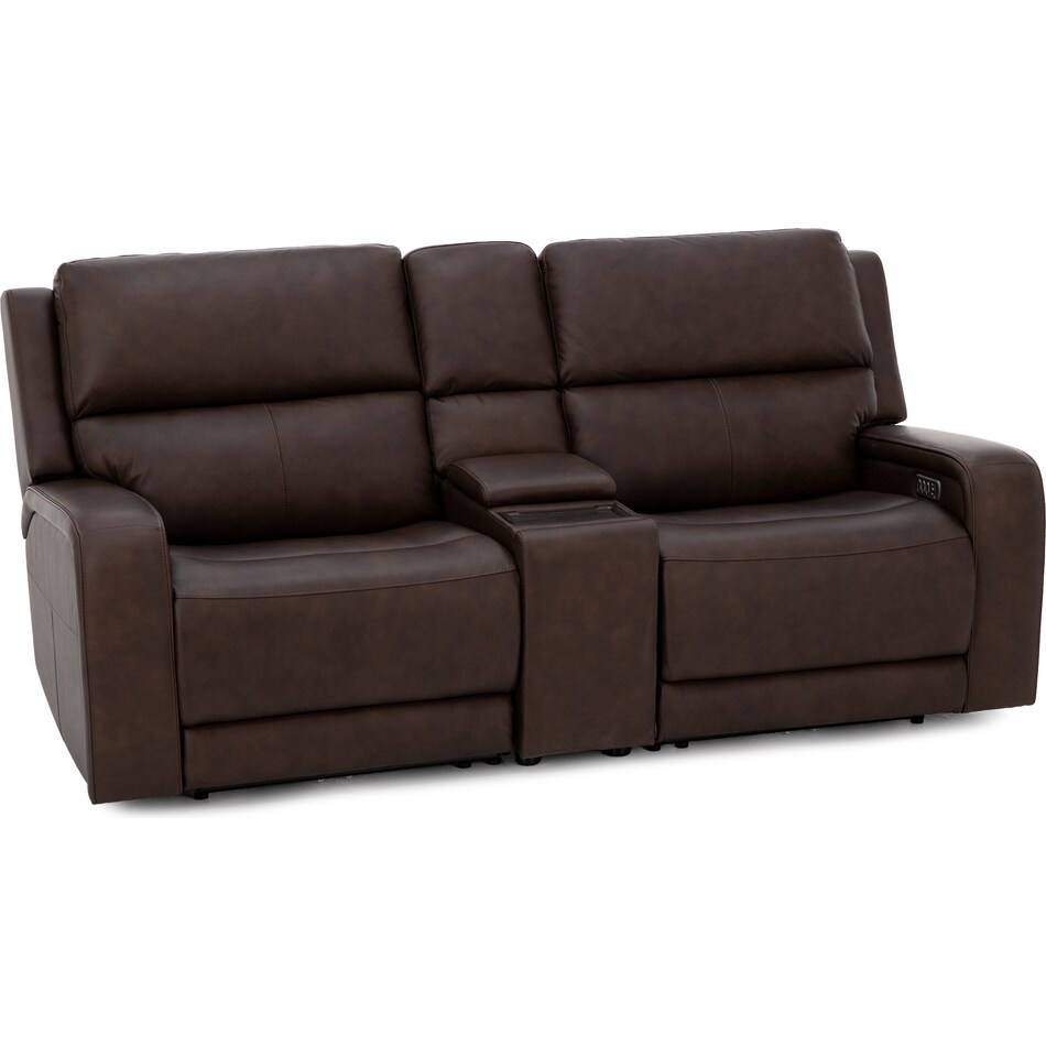 flexsteel brown mtn lth sectional piece pkg  
