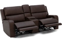 flexsteel brown mtn lth sectional piece pkg  