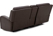 flexsteel brown mtn lth sectional piece pkg  