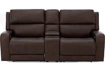 flexsteel brown mtn lth sectional piece pkg  