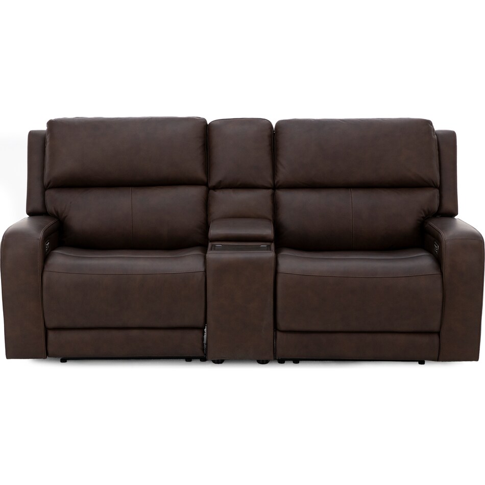 flexsteel brown mtn lth sectional piece pkg  