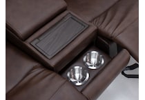flexsteel brown mtn lth sectional piece pkg  