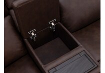 flexsteel brown mtn lth sectional piece pkg  