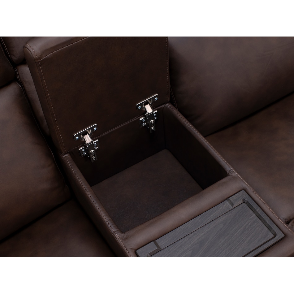 flexsteel brown mtn lth sectional piece pkg  