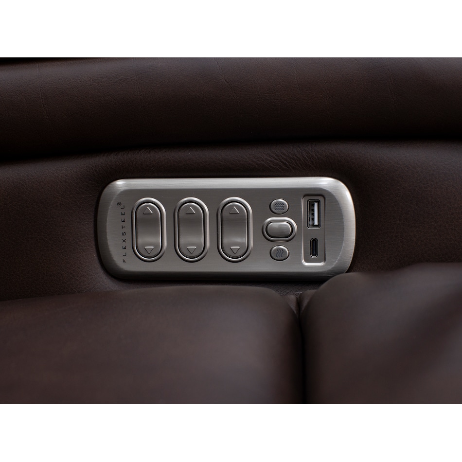flexsteel brown mtn lth sectional piece pkg  