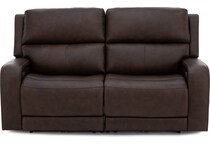 flexsteel brown mtn lth sectional piece pkg  