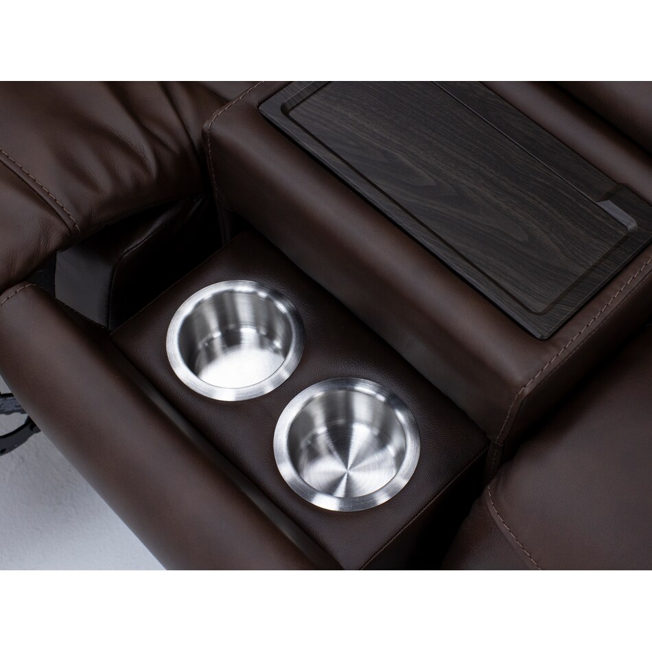 flexsteel brown mtn lth sectional piece pkg  