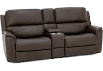 flexsteel brown mtn lth sectional piece pkg  