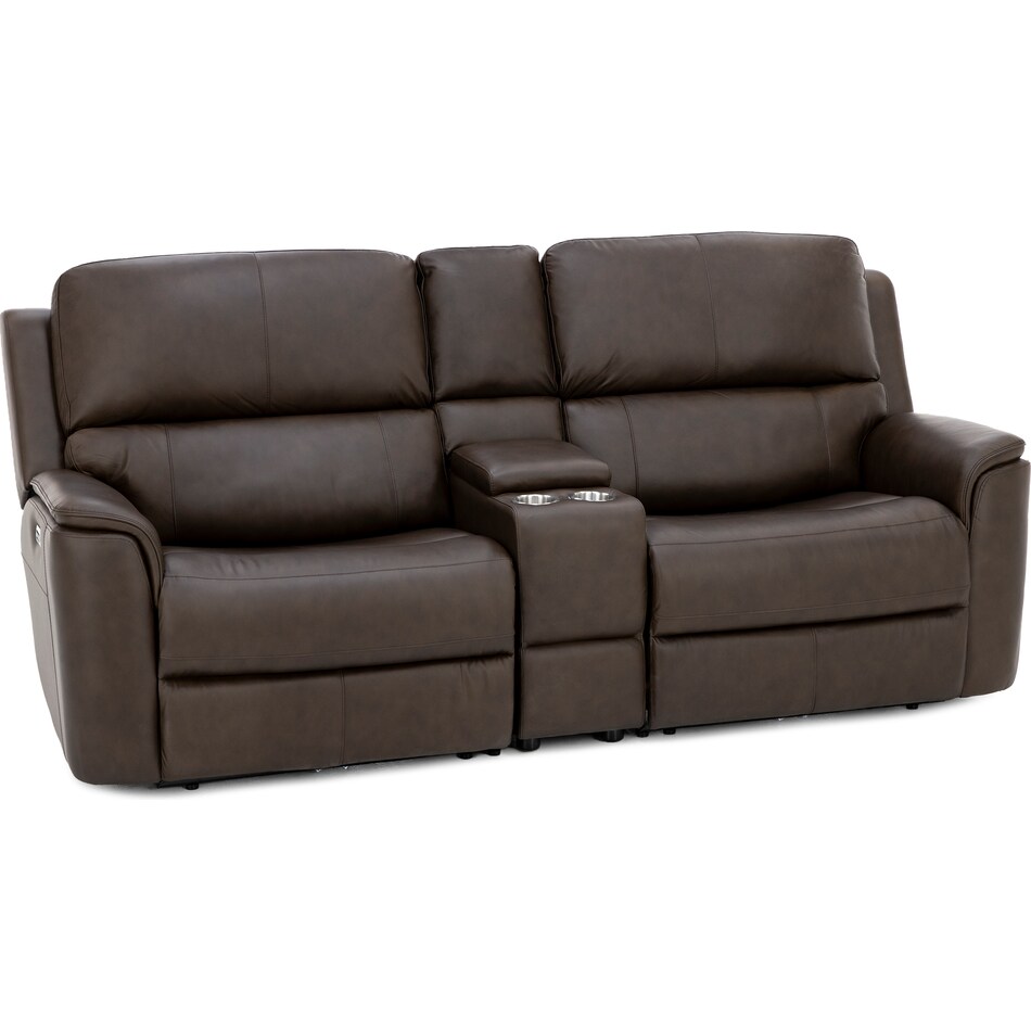 flexsteel brown mtn lth sectional piece pkg  