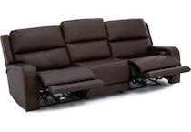 flexsteel brown mtn lth sectional piece pkg  