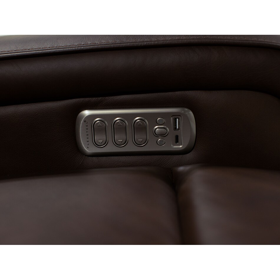 flexsteel brown mtn lth sectional piece pkg  