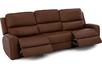 flexsteel brown mtn lth sectional piece pkg  