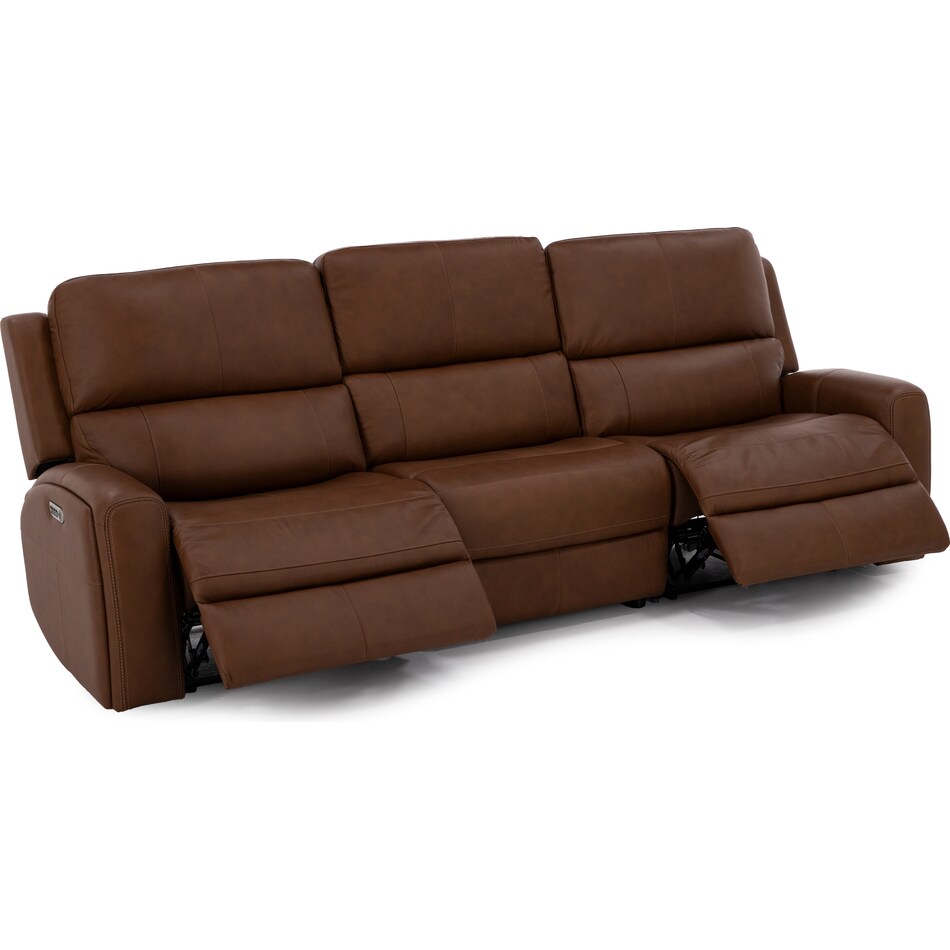flexsteel brown mtn lth sectional piece pkg  