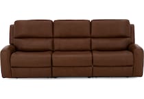 flexsteel brown mtn lth sectional piece pkg  