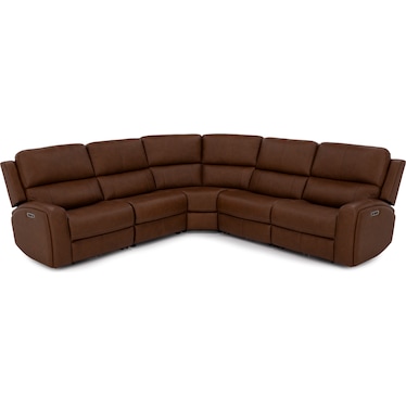 Landon 5-Pc. Leather Fully Loaded Zero Gravity Reclining Modular