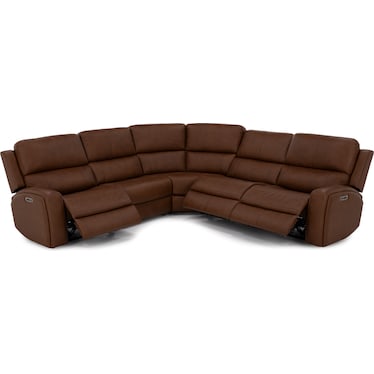 Landon 5-Pc. Leather Fully Loaded Zero Gravity Reclining Modular
