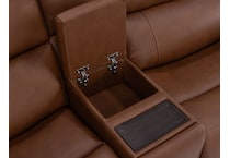 flexsteel brown mtn lth sectional piece pkg  