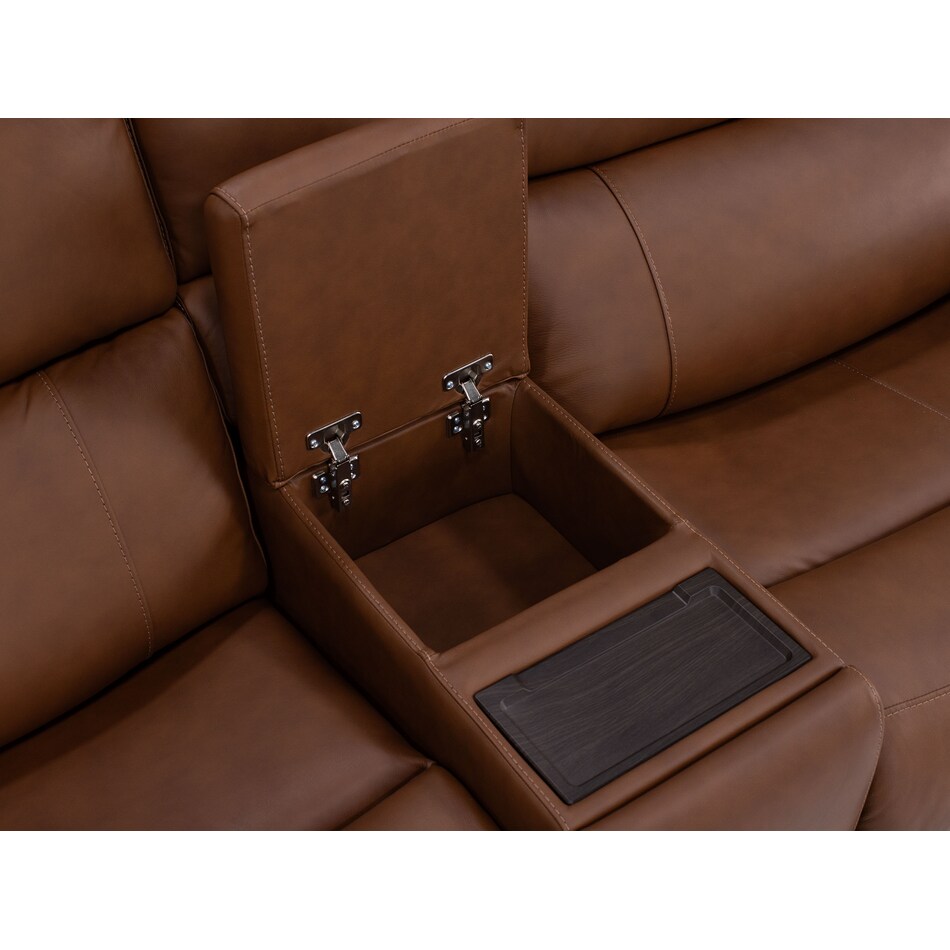 flexsteel brown mtn lth sectional piece pkg  