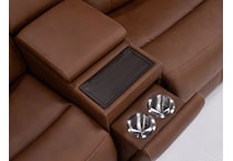 flexsteel brown mtn lth sectional piece pkg  