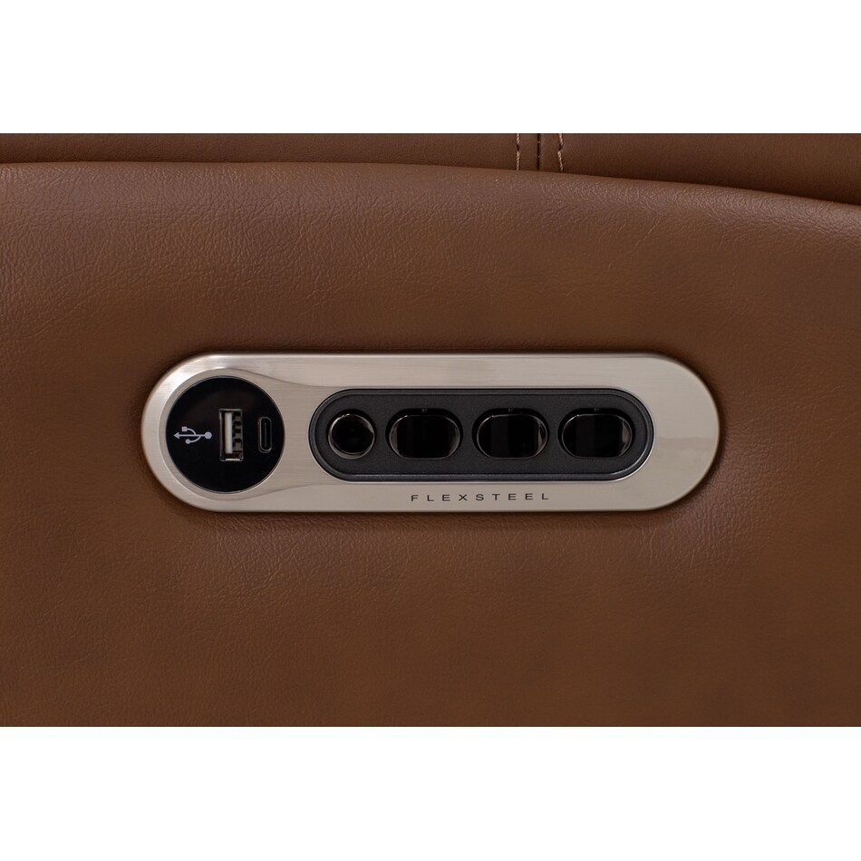 flexsteel brown mtn lth sectional piece pkg  