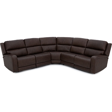 Flexsteel Harbor 5-Pc. Fully Loaded Reclining Modular With Heat and Massage