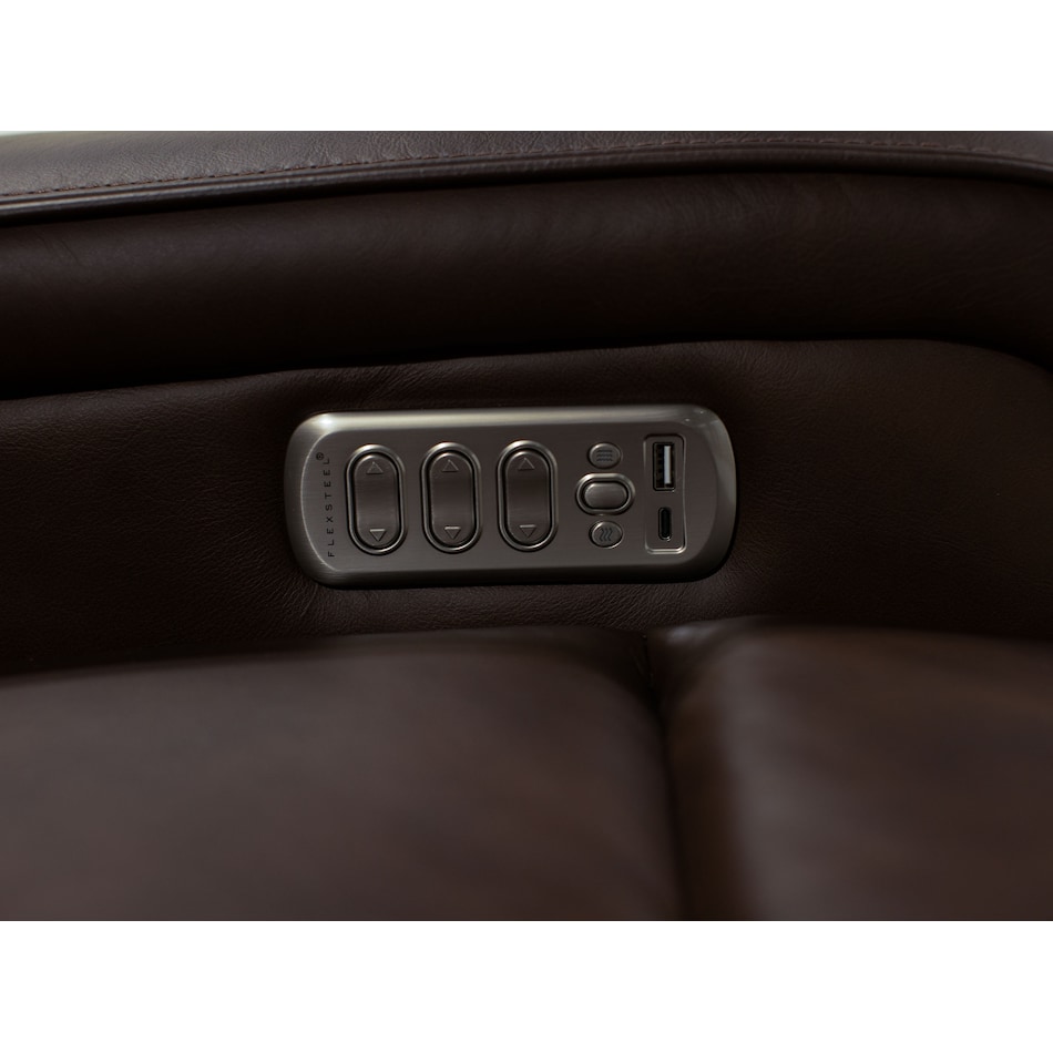 flexsteel brown mtn lth sectional piece pkg  