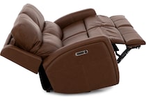 flexsteel brown mtn lth sectional piece pkg  