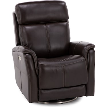 Flexsteel MOVE360 Leather Fully Loaded Swivel Recliner