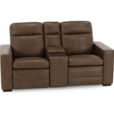 Dutchess Leather Fully Loaded Console Reclining Loveseat