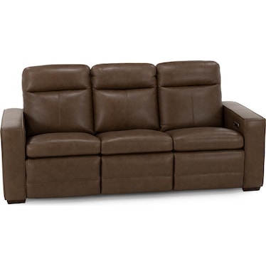 Dutchess Leather Fully Loaded Reclining Sofa With Drop Down Table