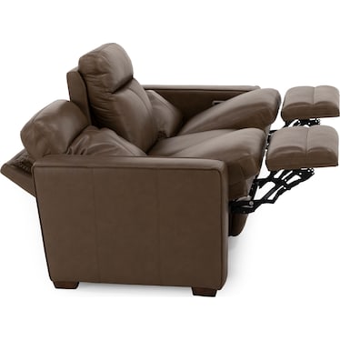 Dutchess Leather Fully Loaded Reclining Sofa With Drop Down Table