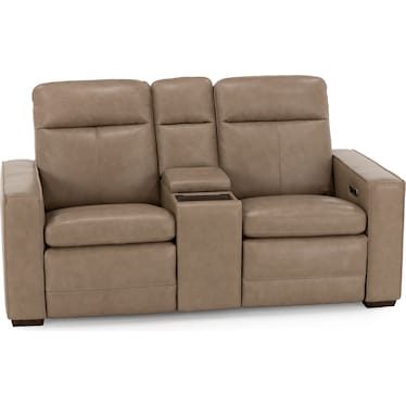Dutchess Leather Fully Loaded Console Reclining Loveseat