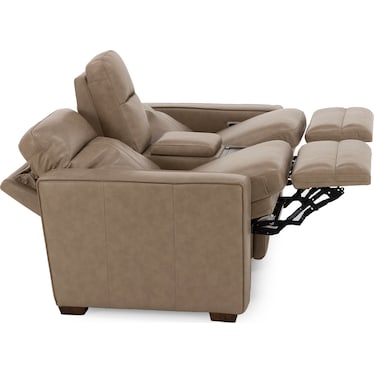 Dutchess Leather Fully Loaded Console Reclining Loveseat