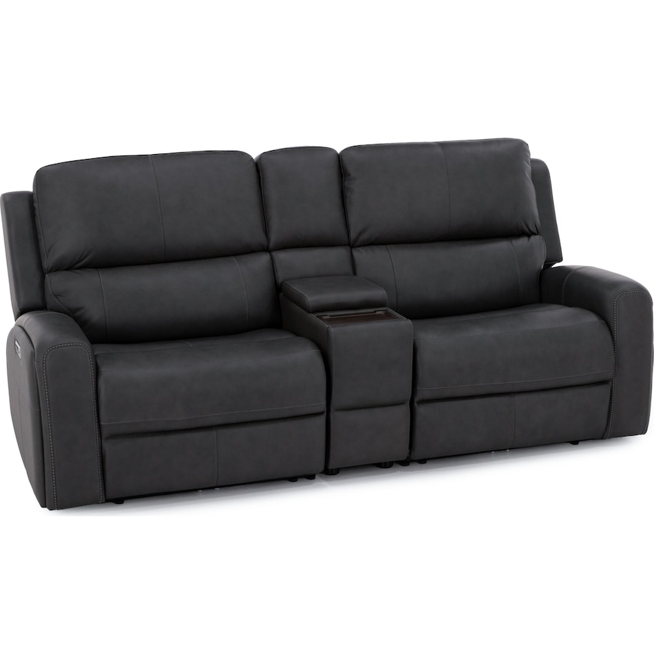 flexsteel grey mtn lth sectional piece pkg