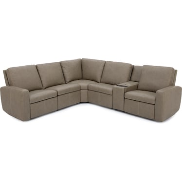 Allison 6-Pc. Leather Power Reclining Wall Saver Modular