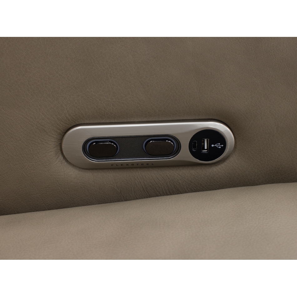 flexsteel grey mtn lth sectional piece pkg  