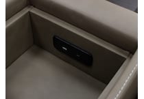 flexsteel grey mtn lth sectional piece pkg  