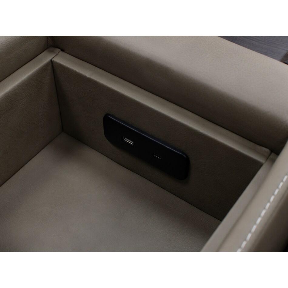 flexsteel grey mtn lth sectional piece pkg  