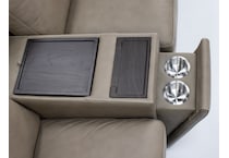 flexsteel grey mtn lth sectional piece pkg  