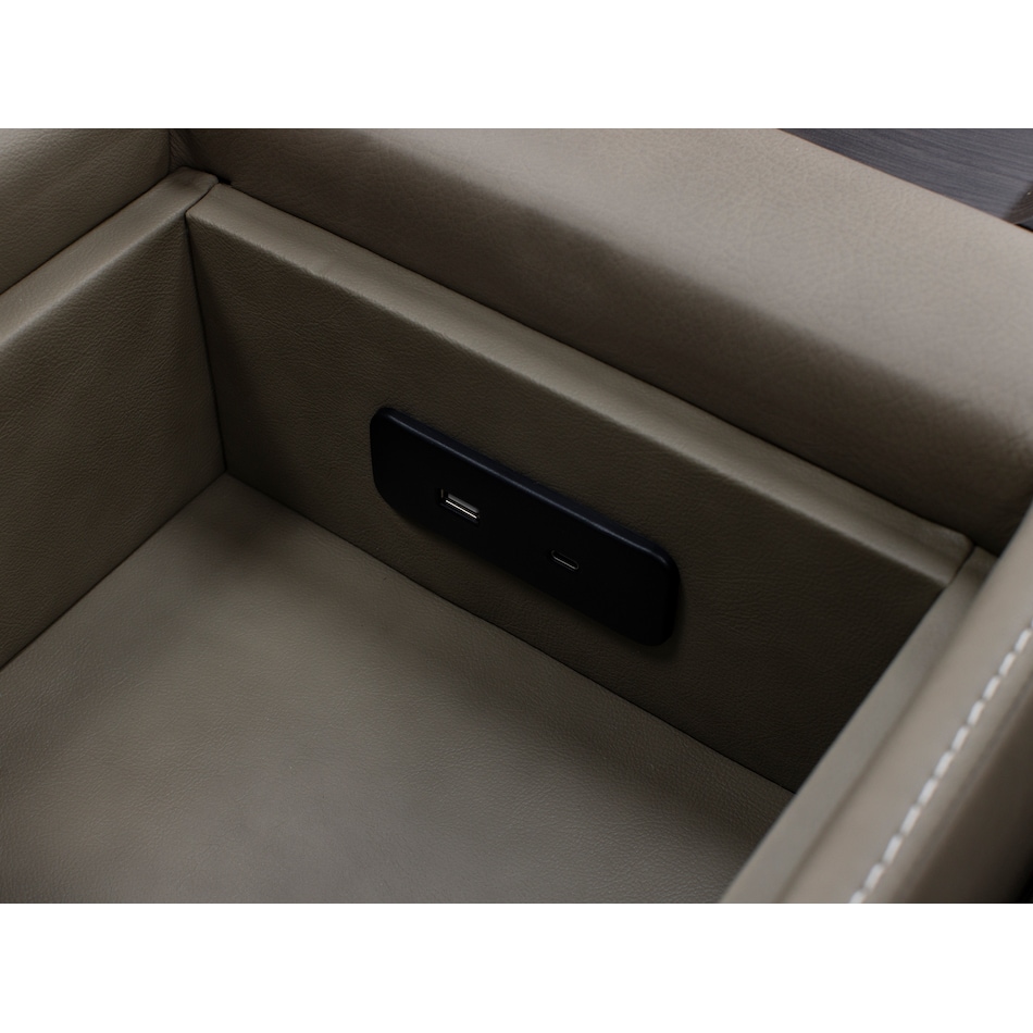flexsteel grey mtn lth sectional piece zpkg  