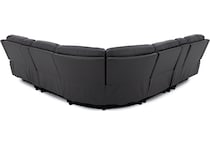 flexsteel grey mtn lth sectional piece pkg  