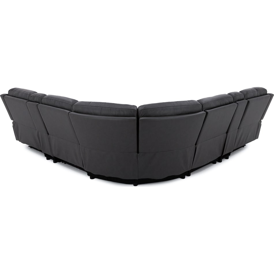 flexsteel grey mtn lth sectional piece pkg  