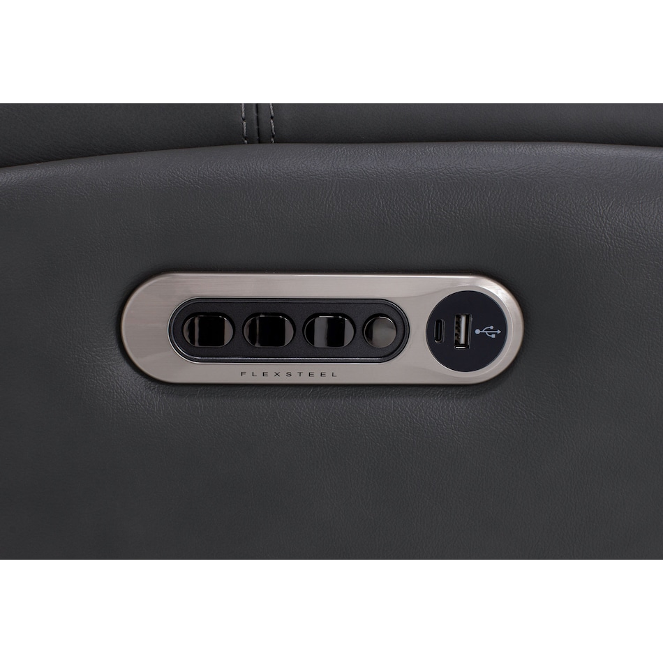flexsteel grey mtn lth sectional piece pkg  