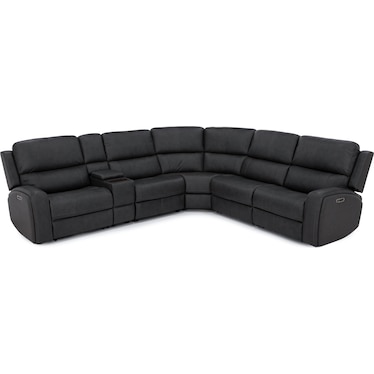 Landon 6-Pc. Leather Fully Loaded Zero Gravity Reclining Modular