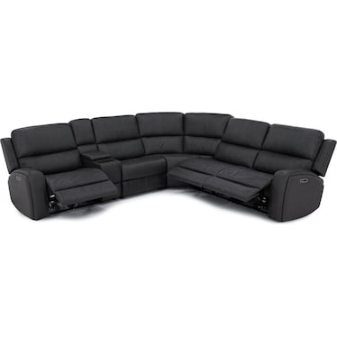 Landon 6-Pc. Leather Fully Loaded Zero Gravity Reclining Modular