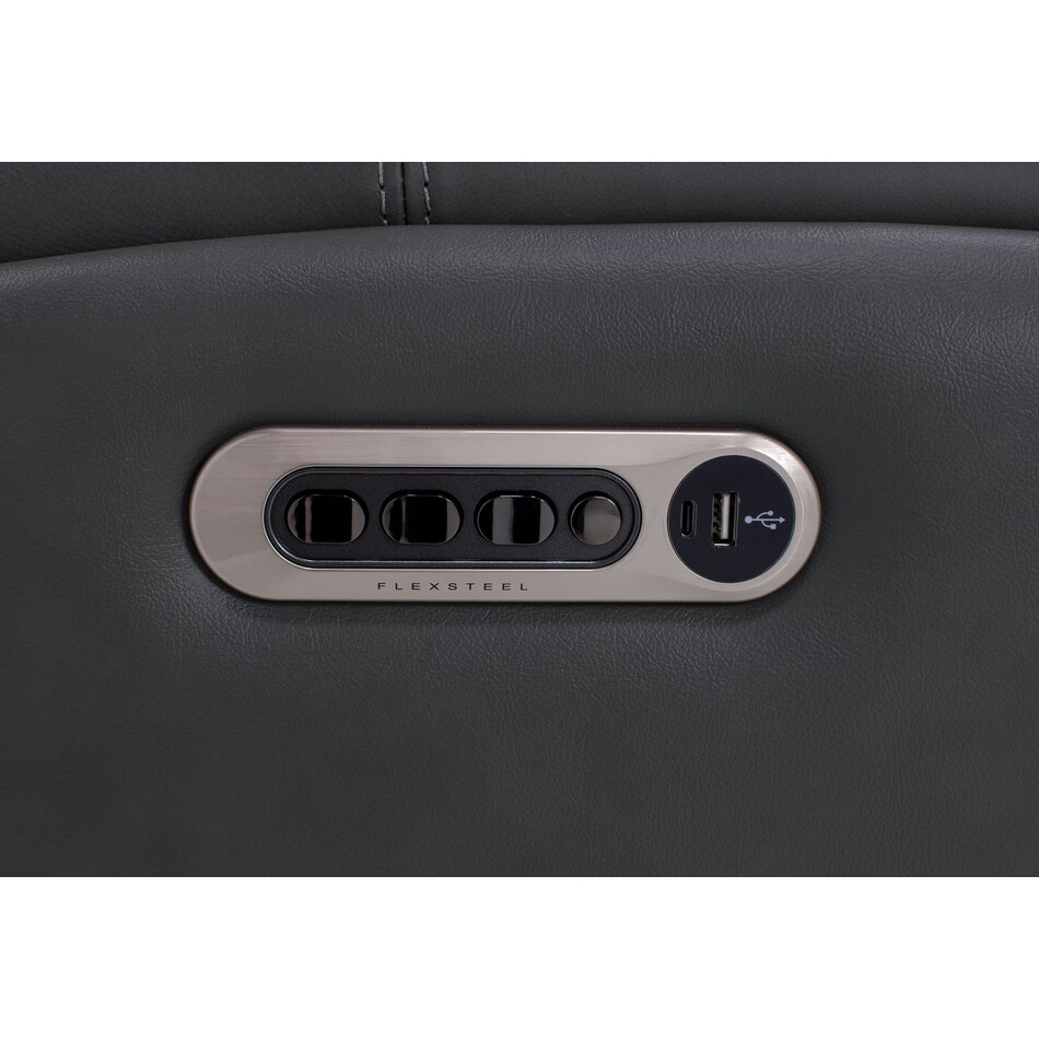flexsteel grey mtn lth sectional piece pkg  