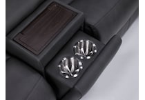 flexsteel grey mtn lth sectional piece pkg  