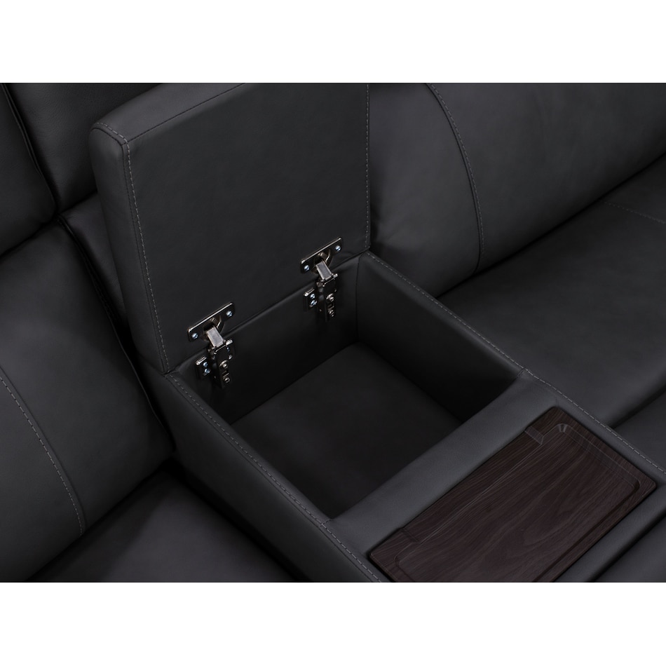 flexsteel grey mtn lth sectional piece pkg  