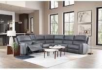 flexsteel grey mtn lth sectional piece pkg  