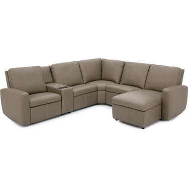 Allison 6-Pc. Leather Power Wall Saver Reclining Modular